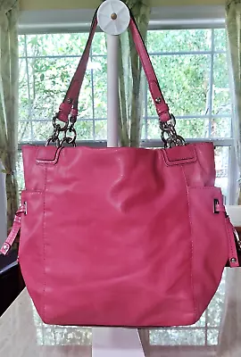 Wow!!  Rare   COACH   Peyton Tie Tote   PINK   High End  LEATHER Purse Bag • $79.21