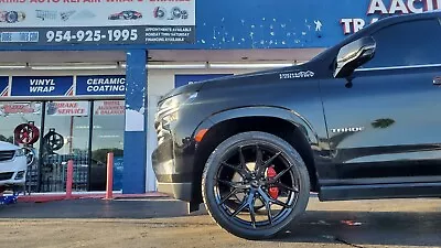 24 Inch 24x10 Vossen HF6-4 Rims Tahoe Gloss Black Wheels BP:6x139.7 305/35R24 • $6025