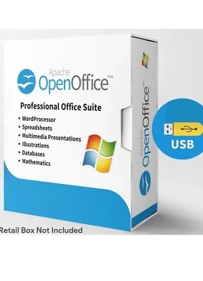 Open Office Software Suite For Windows-USB Word Processing Home Student Business • $7.99