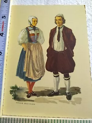 Postcard 18th Century Swiss Costume Zurich (Knonauer Amt) • £12.54