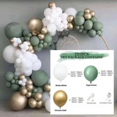 Balloon Garland Arch Kit Balloon Arch Kit Sage Green Balloons Garland Kit • $27.03