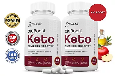 X10 Boost Keto ACV Pills 1275 MG Stronger Than Gummies Keto Support 2 Bottles • $24.95