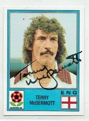 TERRY McDERMOTT Signed 1980 Panini Europa 80 Sticker #132 ENGLAND LIVERPOOL • £4.99