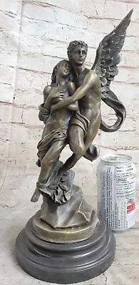 Gift Decor Marble Bronze Sculpture Angel Psyche And Eros Statue Figure Cupid Art • $179.50