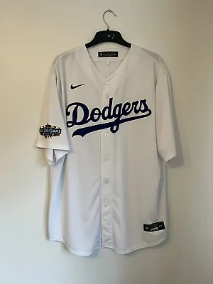 Nike All Star Game 2022 Los Angeles Dodgers All Star Badge Jersey White Mens XL • £79.95