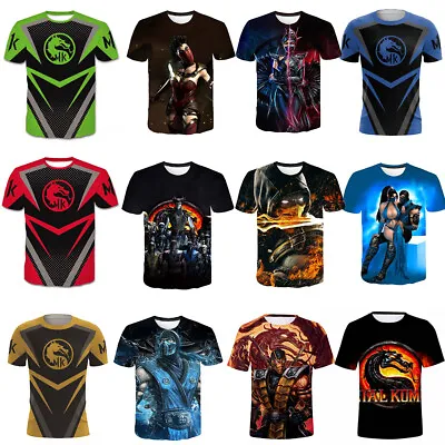 Cosplay Mortal Kombat Liu Kang3D T-Shirts Adult Kids Sports Fitness Top Shirts • $16.50