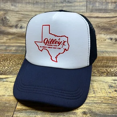 Gilley's Night Club Mens Trucker Hat Black Snapback Pasadena Texas Baseball Cap • $19.99