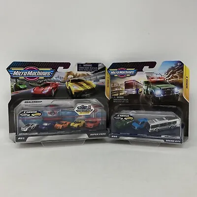 Lot Of 2 Sealed Micro Machines World Packs Super Cars Chrome & Micro City (B14) • $29.99