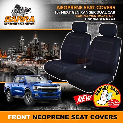 FRONT BARRA Neoprene Seat Covers NEXT GEN RANGER Wildtrack SPORT XLT 5/2022-2024 • $121.26