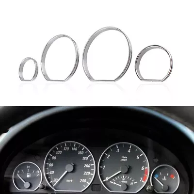 4PCS For BMW E46 Car Front Dashboard Frame Gauge Dash Dial Ring Bezel Trim Decor • $12.19