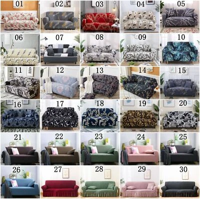 $12.32 • Buy Sofa Covers High Stretch Lounge Slipcover Protector Couch Cover 1 2 3 4 Seaters