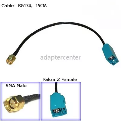 15cm FAKRA Z Female To SMA Male Adapter Extension Coaxial Antenna Cable • $4.80