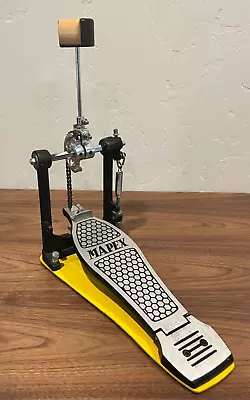 MAPEX Bass Drum 3-Headed Single Chain Foot Pedal With Yellow Base Plate LOOK! • $29.96