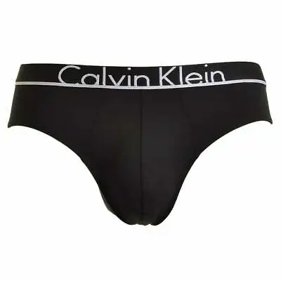 Calvin Klein Underwear Men's CK ID Stretch Cotton Hip Brief Slip BLACK MEDIUM • £12.99