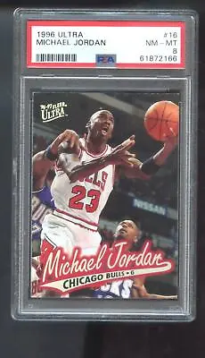1996-97 Fleer Ultra #16 Michael Jordan PSA 8 Graded Basketball Card NBA 96-97 • $49.96