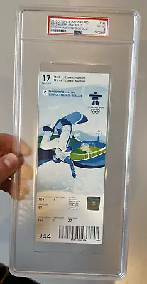 Shaun White GOLD MEDAL 2nd Olympics PSA 8 NM-MT 2010 Vancouver Snowboard Ticket • $350