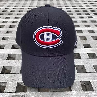 Montreal Canadiens Logo 47 Brand NHL Hockey Wool Blend Blue Adjustable Cap Hat • $14.99