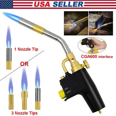 Professional Propane Mapp Blow Torch Welding Soldering Brazing Gas Plumbing Kit • $32