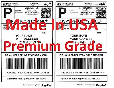 $15.99 • Buy 200 Premium Shipping Labels-Made In USA-Self Adhesive-USPS UPS FED-8.5x11