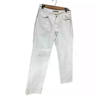 J Brand White Cotton Tapered Straight Leg Jeans Pants Scarlett Cigarette Sz 30 • $14