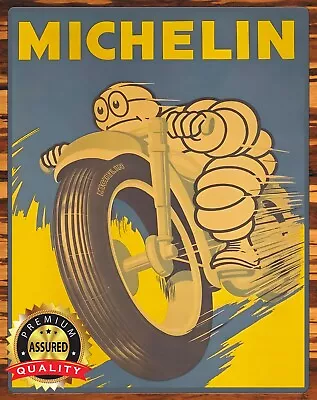 Michelin - Motorcycle - Rare - Metal Sign 11 X 14 • $27.99