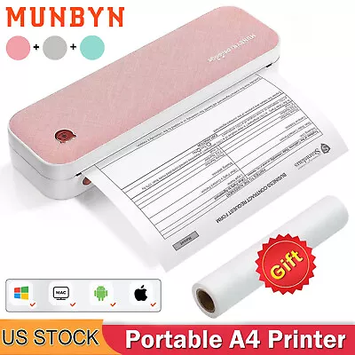 MUNBYN Portable A4 Bluetooth Thermal Printer US Letter Size Printer For PC Phone • $79.95