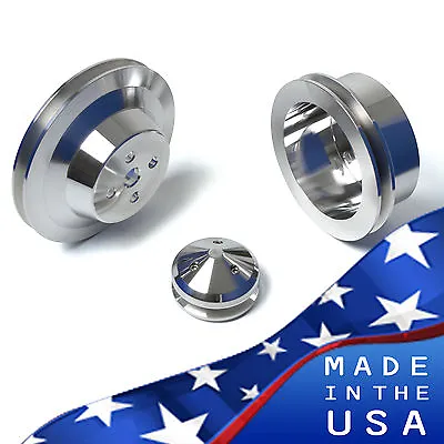 Billet Aluminum Ford V-Belt Pulley Kit 302 351W 351C 351M 400 4 Bolt Crank • $169