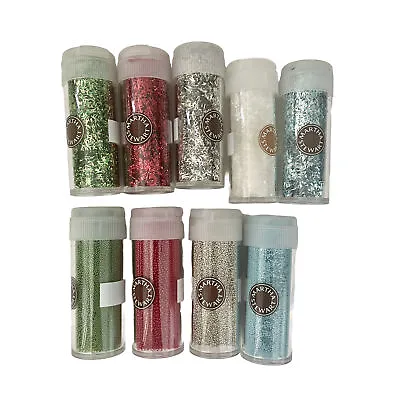 Martha Stewart Mixed Glitter & Glass Beads Lot Of  9 New Without Box • $15