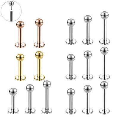 2-3Pcs Stainless Steel Labret Lip Piercing Push-in Helix Tragus Piercing Jewelry • $9.22