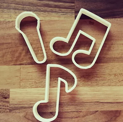 Microphone Musical Note Cookie Cutter Biscuit Dough Pastry Fondant Stencil  • £4