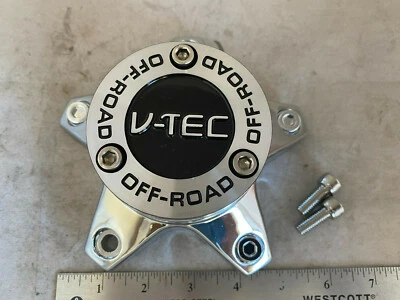 $42.50 • Buy NEW V-Tec Wheels Screw In CHROME Wheel Rim Hub Cover Center Cap C394-65 5 Lug