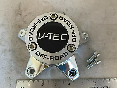 NEW V-Tec Wheels Screw In CHROME Wheel Rim Hub Cover Center Cap C394-65 5 Lug • $42.50