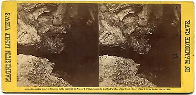 Mammoth Cave Kentucky Magnesium Light 1866 Charles Waldack Stereoview Photo #3 • $9.99