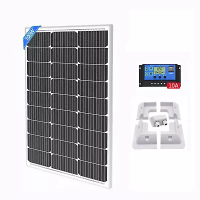 100W Watt 12V Volt Mono Solar Panel Kit Battery Charger Caravan Boat Camper RV • £75.99