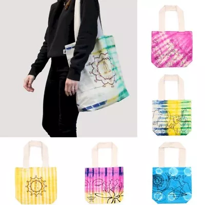 Tie-Dye Cotton Tote Beach Shopping Bag - Shoulder Hippy Reusable • £13.86