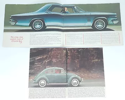 Lot Of 1960s 1970s Vintage Classic Car Dealer Ad Book VW Bug Dodge Chrysler Ford • $99