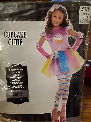$30.99 • Buy LITTLE CUPCAKE CUTIE Girls Child Girl Halloween Costume 5 Piece Size Small 4/6 