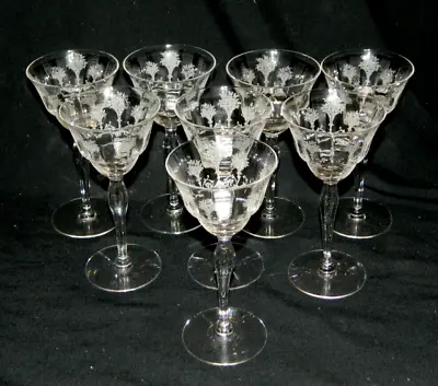 $14.99 • Buy Morgantown Glass  Mayfair  Set Of 8 Wine Goblets, Ex Cond