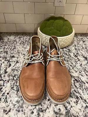J Crew Italy Chukka Boots Shoes M•4 Men's Size 11 Leather Crepe Sole Lace Up • $49.99