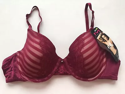 NWT Maidenform One Fabulous Fit Demi Striped Bra 09415  38B • $19.99