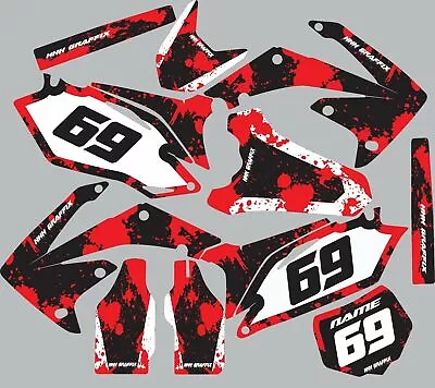 Graphic Kit For 2002-2004 Honda CRF450 CRF 450 Number Plates Fender Shroud Decal • $99.99