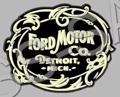 FORD MOTOR CO. EMBROIDERED PATCH IRON/SEW ON ~3-3/4  X 3  MODEL A B C F N R S T • $12