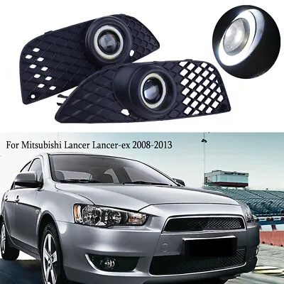 For 2008-15 Mitsubishi Lancer Fog Lights Lamp New Bumper Driving Clear + Wiring • $54.97