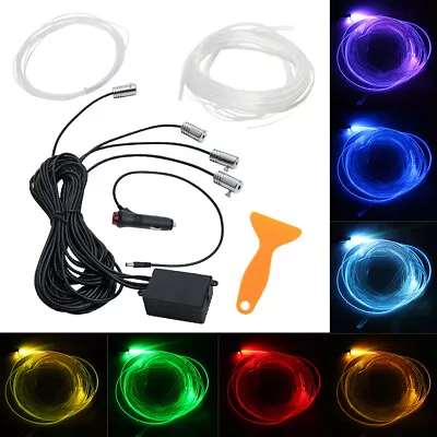 6M RGB Car LED Interior Fiber Optic Wire Neon Strip Atmosphere Light Kit APP 1pc • $25.64