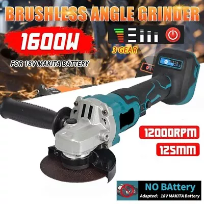 125mm Brushless Cordless Electric Angle Grinder Woodworking Polisher For Makita • $48.99