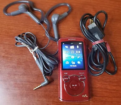 Sony Walkman NWZ-E463 Red (4 GB) Digital Media Player With Accessories ((READ)) • $60