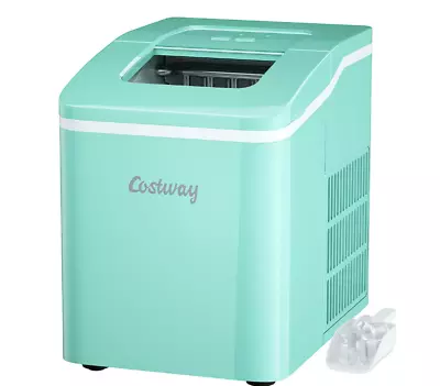 Costway EP24744US-GN Portable Ice Maker Machine Countertop Scoop Green • $59