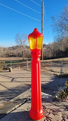 Vintage 90's Christmas Blow Mold Street Light Light-up Outdoor Decoration Union • $49.99