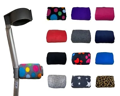 Crutch Handle Covers Padded Foam Pads Fleece Adult Crutches Various Colours • £5.95