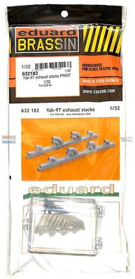 EDU632182 1:32 Eduard Brassin Print - Yak-9T Exhaust Stacks (ICM Kit) • $13.24